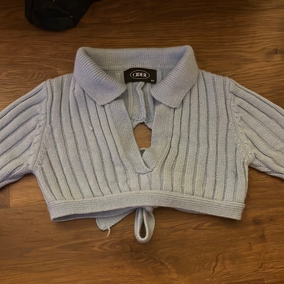 Blue sexy cropped sweater from cider xs - Picture 1 of 2